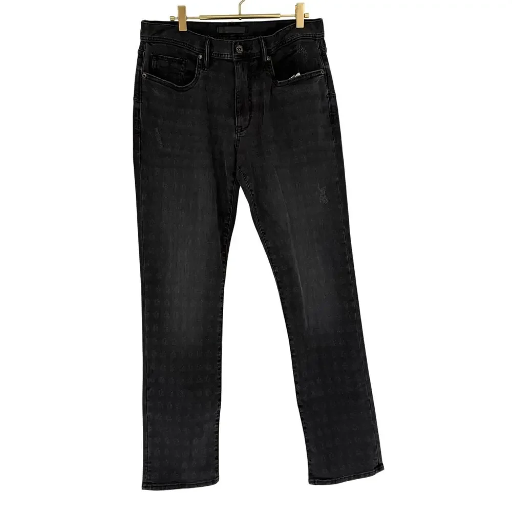 Robert Graham Jeans Men's Pants Black Dark Wash Straight Leg; Stone Washed 32